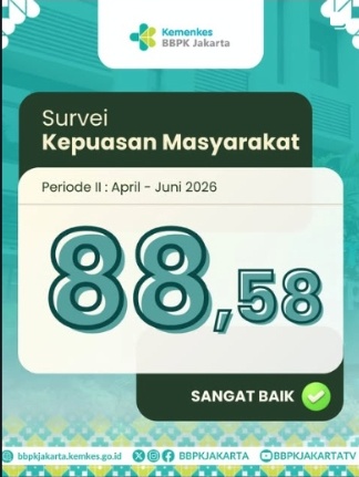 Hasil Survei Kepuasan Masyarakat (SKM) Periode II 2026 mencatatkan IKM 88,58 (Kategori Sangat Baik).